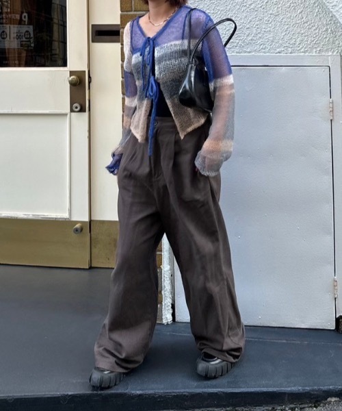 nemne store(ネンネストア)の「【keel】ツイルタックバギーパンツ(その他パンツ・レディース・ブラウン/オフホワイト・MEDIUM/SMALL)」の10枚目の写真