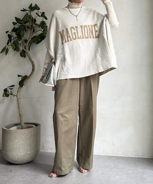 DouDou(ドゥドゥ)の「シアータートル(Tシャツ/カットソー・レディース・チャコールグレー/ブラック/オフホワイト・FREE)」の6枚目の写真