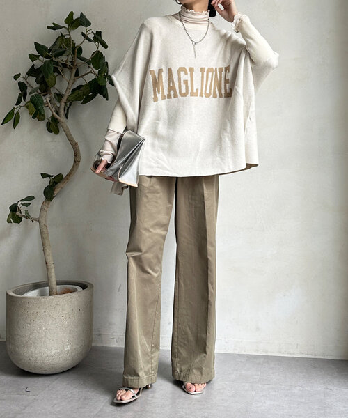 DouDou(ドゥドゥ)の「シアータートル(Tシャツ/カットソー・レディース・チャコールグレー/ブラック/オフホワイト・FREE)」の7枚目の写真
