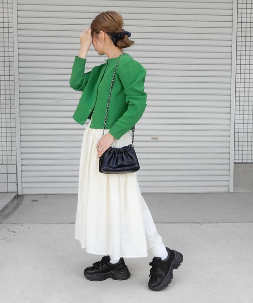 minia(ミニア)の「チェーンミニショルダー(ショルダーバッグ・レディース・ブラック/アイボリー/シルバー・FREE)」の7枚目の写真