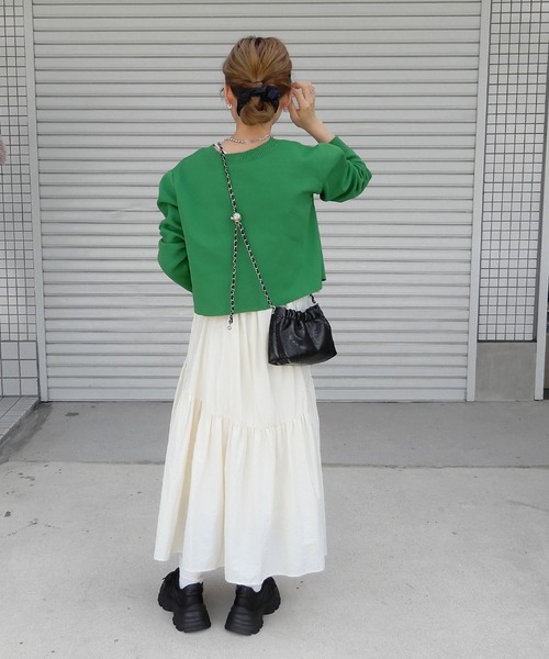 minia(ミニア)の「チェーンミニショルダー(ショルダーバッグ・レディース・ブラック/アイボリー/シルバー・FREE)」の8枚目の写真