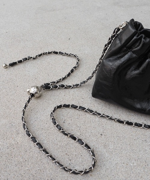 minia(ミニア)の「チェーンミニショルダー(ショルダーバッグ・レディース・ブラック/アイボリー/シルバー・FREE)」の21枚目の写真