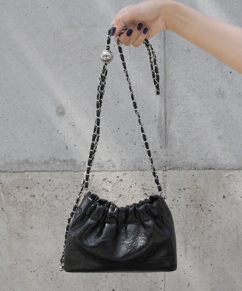 minia(ミニア)の「チェーンミニショルダー(ショルダーバッグ・レディース・ブラック/アイボリー/シルバー・FREE)」の17枚目の写真