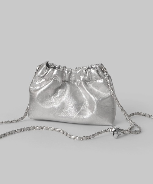 minia(ミニア)の「チェーンミニショルダー(ショルダーバッグ・レディース・ブラック/アイボリー/シルバー・FREE)」の16枚目の写真