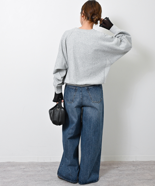 JOURNAL STANDARD relume(ジャーナルスタンダード レリューム)の「オーガンジーカフスクルーネックTEE(Tシャツ/カットソー・レディース・ブラック/ホワイト・FREE)」の10枚目の写真