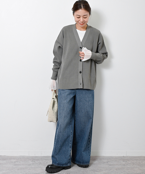 JOURNAL STANDARD relume(ジャーナルスタンダード レリューム)の「オーガンジーカフスクルーネックTEE(Tシャツ/カットソー・レディース・ブラック/ホワイト・FREE)」の16枚目の写真