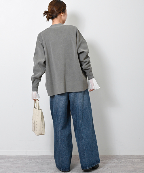 JOURNAL STANDARD relume(ジャーナルスタンダード レリューム)の「オーガンジーカフスクルーネックTEE(Tシャツ/カットソー・レディース・ブラック/ホワイト・FREE)」の17枚目の写真
