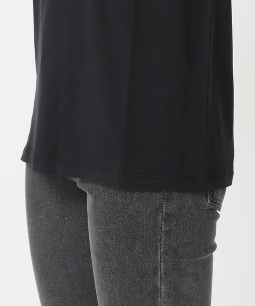 JOURNAL STANDARD relume(ジャーナルスタンダード レリューム)の「オーガンジーカフスクルーネックTEE(Tシャツ/カットソー・レディース・ブラック/ホワイト・FREE)」の4枚目の写真