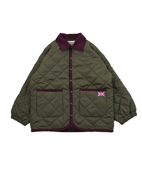 BIG FIELD（ビッグフィールド）の「ダイヤキルトジャケット（ブルゾン・キッズ・レッド/ベージュ/ブラック/オリーブ・80/90/95/100/110/120/130/140/150）」の13枚目の写真