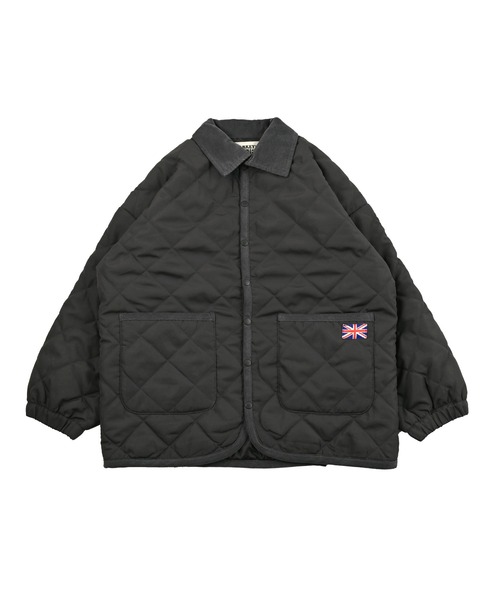 BIG FIELD（ビッグフィールド）の「ダイヤキルトジャケット（ブルゾン・キッズ・レッド/ベージュ/ブラック/オリーブ・80/90/95/100/110/120/130/140/150）」の5枚目の写真