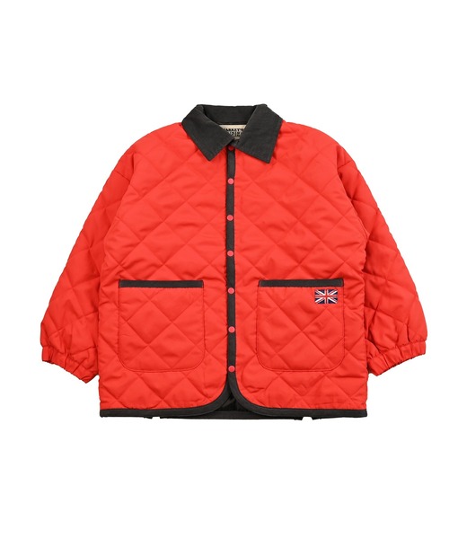 BIG FIELD（ビッグフィールド）の「ダイヤキルトジャケット（ブルゾン・キッズ・レッド/ベージュ/ブラック/オリーブ・80/90/95/100/110/120/130/140/150）」の21枚目の写真