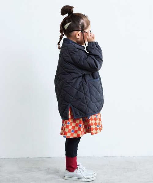 BIG FIELD（ビッグフィールド）の「ダイヤキルトジャケット（ブルゾン・キッズ・レッド/ベージュ/ブラック/オリーブ・80/90/95/100/110/120/130/140/150）」の11枚目の写真