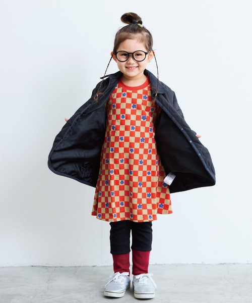 BIG FIELD（ビッグフィールド）の「ダイヤキルトジャケット（ブルゾン・キッズ・レッド/ベージュ/ブラック/オリーブ・80/90/95/100/110/120/130/140/150）」の7枚目の写真