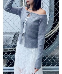 EVRIS | 2WAYリボンデザインタイトニットトップス(ニット/セーター)