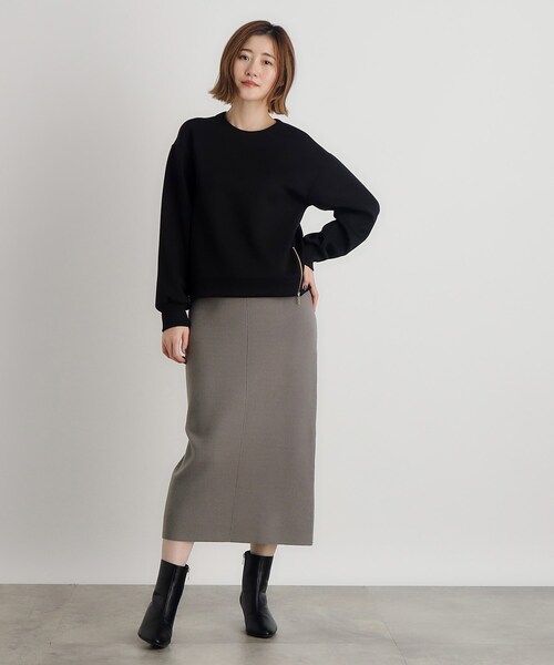 grove（グローブ）の「ニットジャカードナロースカート（スカート・レディース・グレー/ナチュラル/ブラック・02/03/01/04/05）」の5枚目の写真