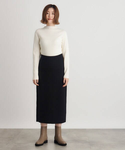 grove（グローブ）の「ニットジャカードナロースカート（スカート・レディース・グレー/ナチュラル/ブラック・02/03/01/04/05）」の10枚目の写真