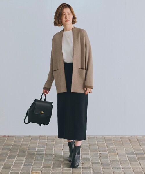 grove（グローブ）の「ニットジャカードナロースカート（スカート・レディース・グレー/ナチュラル/ブラック・02/03/01/04/05）」の12枚目の写真