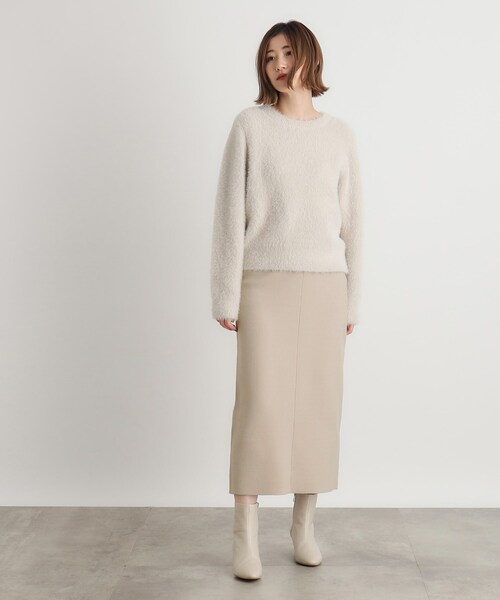 grove（グローブ）の「ニットジャカードナロースカート（スカート・レディース・グレー/ナチュラル/ブラック・02/03/01/04/05）」の15枚目の写真