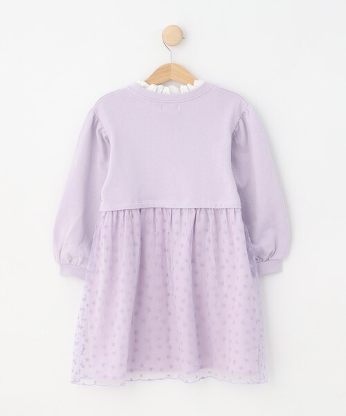 SHOO・LA・RUE(シューラルー)の「◆【110-140cm】ハートチュール使いドッキングワンピース(ワンピース・キッズ・サックスブルー/パープル・11/12/13/14)」の4枚目の写真