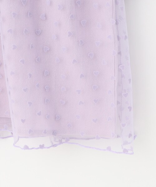 SHOO・LA・RUE(シューラルー)の「◆【110-140cm】ハートチュール使いドッキングワンピース(ワンピース・キッズ・サックスブルー/パープル・11/12/13/14)」の7枚目の写真