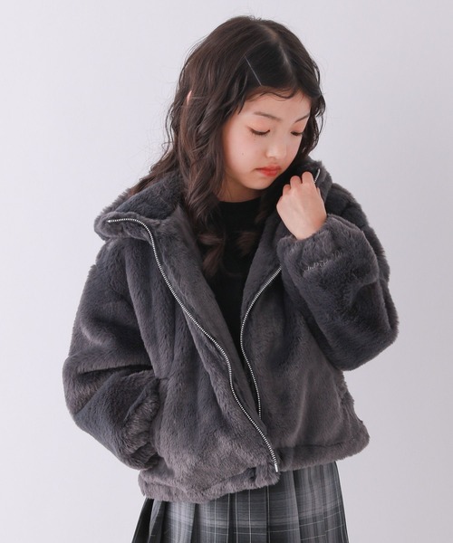 10C REPIPI（ジューシーレピピ）の「【10C REPIPI】洗えるモコモコファーパーカー（その他アウター・キッズ・チャコールグレー/アイボリー/モカ・120cm/130cm/110cm）」の10枚目の写真