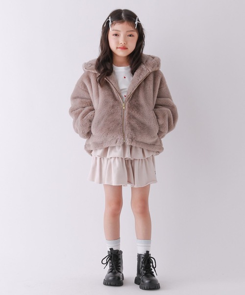 10C REPIPI（ジューシーレピピ）の「【10C REPIPI】洗えるモコモコファーパーカー（その他アウター・キッズ・チャコールグレー/アイボリー/モカ・120cm/130cm/110cm）」の11枚目の写真