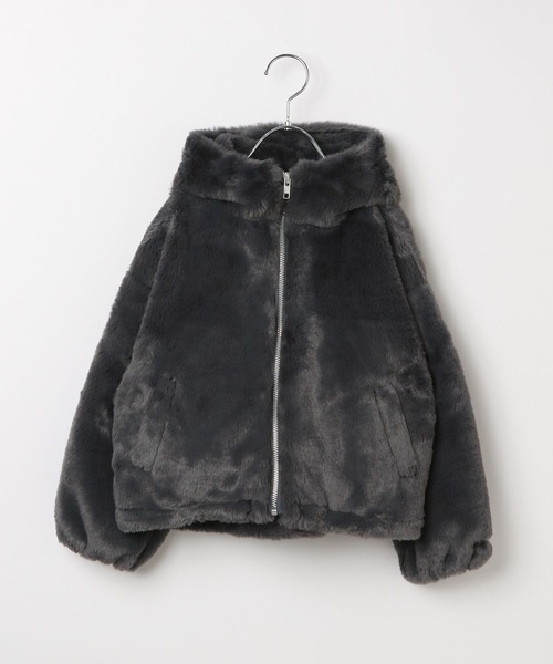 10C REPIPI（ジューシーレピピ）の「【10C REPIPI】洗えるモコモコファーパーカー（その他アウター・キッズ・チャコールグレー/アイボリー/モカ・120cm/130cm/110cm）」の16枚目の写真