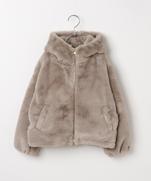 10C REPIPI（ジューシーレピピ）の「【10C REPIPI】洗えるモコモコファーパーカー（その他アウター・キッズ・チャコールグレー/アイボリー/モカ・120cm/130cm/110cm）」の17枚目の写真