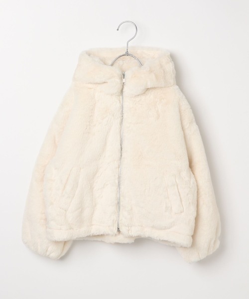 10C REPIPI（ジューシーレピピ）の「【10C REPIPI】洗えるモコモコファーパーカー（その他アウター・キッズ・チャコールグレー/アイボリー/モカ・120cm/130cm/110cm）」の18枚目の写真