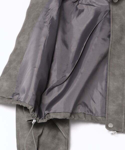 clear（クリア）の「アンティークレザーショート丈ブルゾン [ヴィンテージ オーバーサイズ 大人カジュアル]≪2024AW新作≫（ブルゾン・レディース・グレー/ブラウン・F）」の22枚目の写真