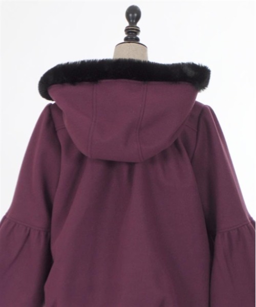 axes femme POETIQUE（アクシーズファムポエティック）の「ベルスリーブフード付コート（その他アウター・レディース・キナリ/パープル/ブラック・MEDIUM）」の11枚目の写真