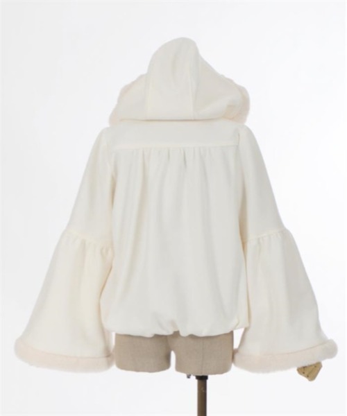 axes femme POETIQUE（アクシーズファムポエティック）の「ベルスリーブフード付コート（その他アウター・レディース・キナリ/パープル/ブラック・MEDIUM）」の17枚目の写真