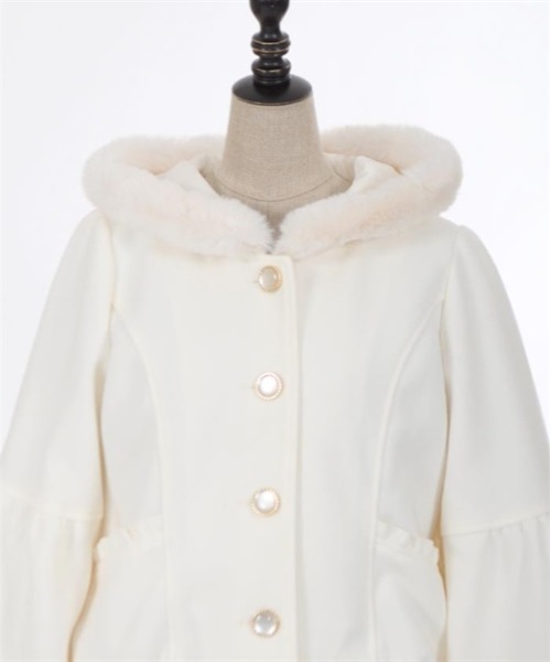 axes femme POETIQUE（アクシーズファムポエティック）の「ベルスリーブフード付コート（その他アウター・レディース・キナリ/パープル/ブラック・MEDIUM）」の18枚目の写真