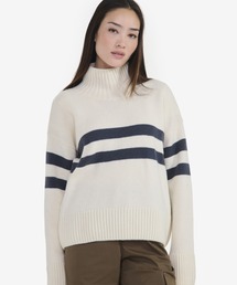 AIGLE | ウールクルーネックボーダーニットセーター / タートルネック(ニット/セーター)