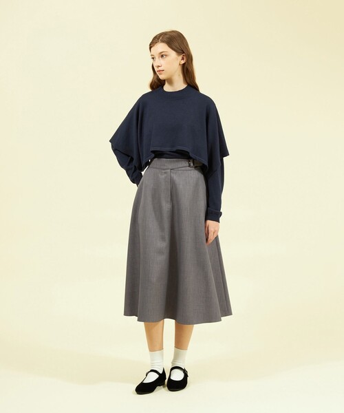 MACKINTOSH PHILOSOPHY（ﾏｯｷﾝﾄｯｼｭ ﾌｨﾛｿﾌｨｰ）の「ケープコンビニット（ニット/セーター・レディース・ライトブルー/ダークネイビー/ホワイト系その他・38）」の16枚目の写真