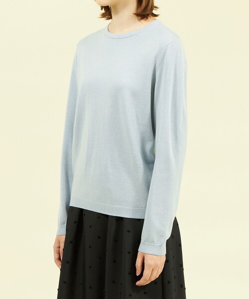 MACKINTOSH PHILOSOPHY（ﾏｯｷﾝﾄｯｼｭ ﾌｨﾛｿﾌｨｰ）の「ケープコンビニット（ニット/セーター・レディース・ライトブルー/ダークネイビー/ホワイト系その他・38）」の12枚目の写真