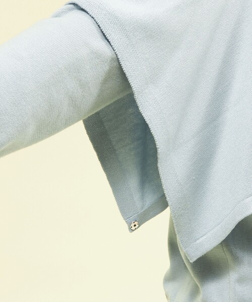 MACKINTOSH PHILOSOPHY（ﾏｯｷﾝﾄｯｼｭ ﾌｨﾛｿﾌｨｰ）の「ケープコンビニット（ニット/セーター・レディース・ライトブルー/ダークネイビー/ホワイト系その他・38）」の7枚目の写真