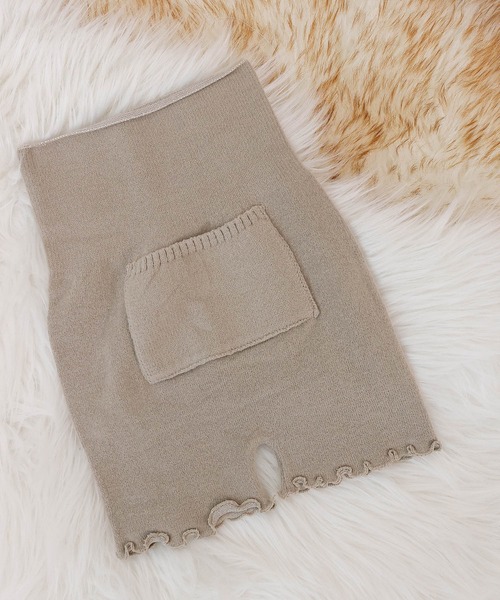 emesuelee（エメスーリー）の「カイロポケット付き腹巻きパンツ（その他ルームウェア・レディース・チャコールグレー/ライトグレー/ベージュ/アイボリー・フリー）」の3枚目の写真