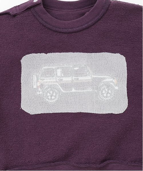 petit main（プティマイン）の「車アップリケトレーナー（スウェット・キッズ・モカ/ダークパープル/ホワイト系その他・80ｃｍ/90cm/110cm/100cm/120cm/130cm）」の12枚目の写真