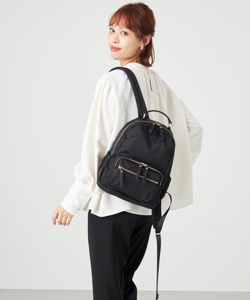 MONICA(モニカ)の「13ポケットナイロンリュック SMALL(バックパック/リュック・レディース・ブラック/ベージュ/ネイビー・FREE)」の10枚目の写真