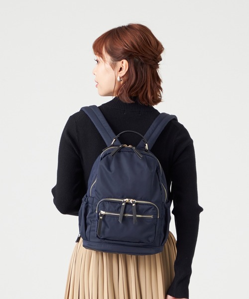 MONICA(モニカ)の「13ポケットナイロンリュック SMALL(バックパック/リュック・レディース・ブラック/ベージュ/ネイビー・FREE)」の14枚目の写真