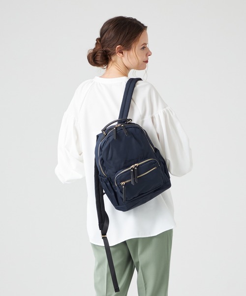 MONICA(モニカ)の「13ポケットナイロンリュック SMALL(バックパック/リュック・レディース・ブラック/ベージュ/ネイビー・FREE)」の22枚目の写真