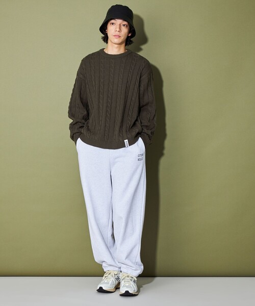 CITEN(シテン)の「<CITEN>エッセンシャルケーブルニット(ニット/セーター・メンズ・ダークグレー/ネイビー/ワインレッド/オフホワイト・M/L)」の9枚目の写真