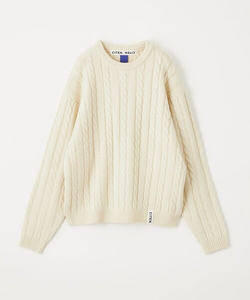 CITEN(シテン)の「<CITEN>エッセンシャルケーブルニット(ニット/セーター・メンズ・ダークグレー/ネイビー/ワインレッド/オフホワイト・M/L)」の17枚目の写真