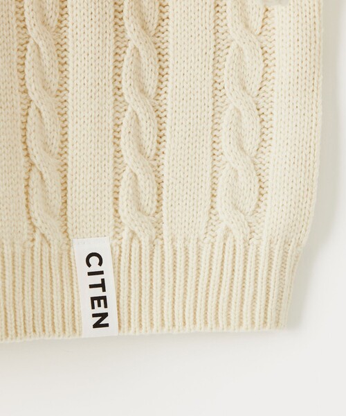 CITEN(シテン)の「<CITEN>エッセンシャルケーブルニット(ニット/セーター・メンズ・ダークグレー/ネイビー/ワインレッド/オフホワイト・M/L)」の21枚目の写真
