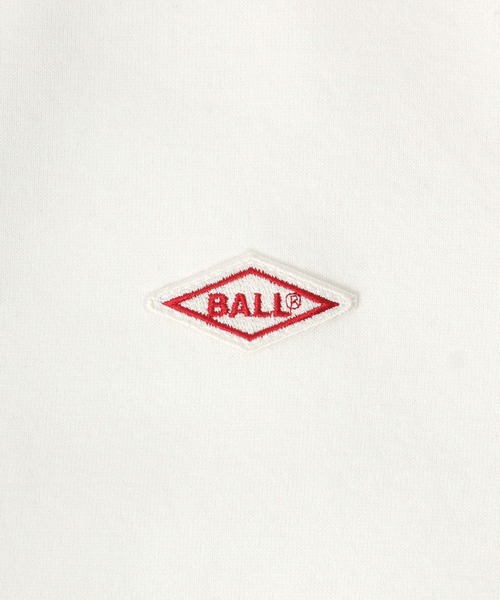 BALL(ボール)の「BALL/ボール ワンポイントロゴ ワッペン刺繍 スウェット スタンドフルジップジャケット レディース メンズ(スウェット・メンズ・グレー/サックスブルー/ネイビー/オフホワイト・M/LL/L)」の13枚目の写真