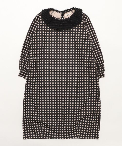 unica（ユニカ）の「チェック柄コクーンワンピース（ワンピース・キッズ・ブラック/グリーン・M/L/XL）」の9枚目の写真