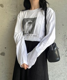 CATプリントロングTシャツ