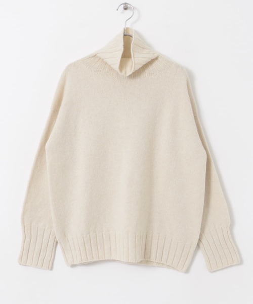 ISLAND TIDES（アイランドタイド）の「『別注』Island Tides×DOORS　タートルネック（ニット/セーター・レディース・ライトブラウン/グレー/アイボリー/ブルー・ONE）」の12枚目の写真