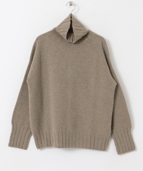 ISLAND TIDES（アイランドタイド）の「『別注』Island Tides×DOORS　タートルネック（ニット/セーター・レディース・ライトブラウン/グレー/アイボリー/ブルー・ONE）」の13枚目の写真